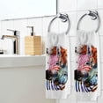 thumbnail image 4 of GZHJMY Colorful Zebra Hand Towels White Bath Towels Soft Absorbent 100% Combed Ring Spun Cotton Bathroom Towel Kitchen Dishwashing Towel Hotel Spa Towels 16 x 30 inches, 4 of 7