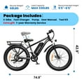 thumbnail image 3 of SUNTIBYE EB26 Electric Bike 26" Fat Tire Ebike for Adults, 65miles / 28mph Peak 1500W E-mountain Bicycle,48V 15Ah UL2849, Black, 3 of 12