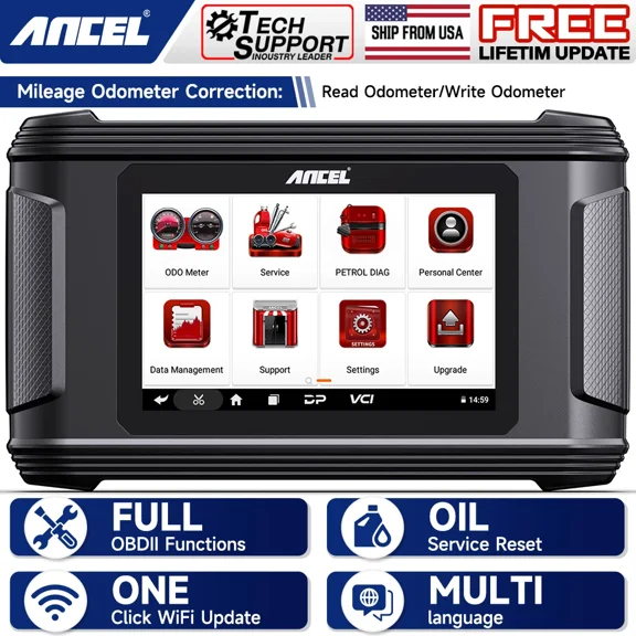 ANCEL DM500 OBD2 Scanner Odometer Correction Mileage Adjustment Car OBD2 Oil Reset Tool