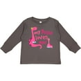 thumbnail image 3 of Inktastic My Busia Loves Me Girl Dinosaur Girls Long Sleeve Toddler T-Shirt, 3 of 5