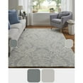 thumbnail image 4 of Feizy Belfort Transitional Medallion, Blue/Ivory, 10' x 14' Area Rug Easy Care Stain Resistant Fade Resistant Classic Damask Floor Rug for Living room Bedroom, 4 of 8