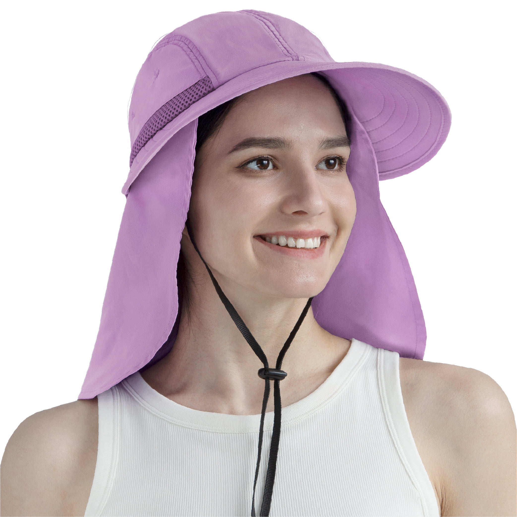 SUN CUBE Women Sun Hat Neck Flap Cover, UV Protection Wide Brim Fishing