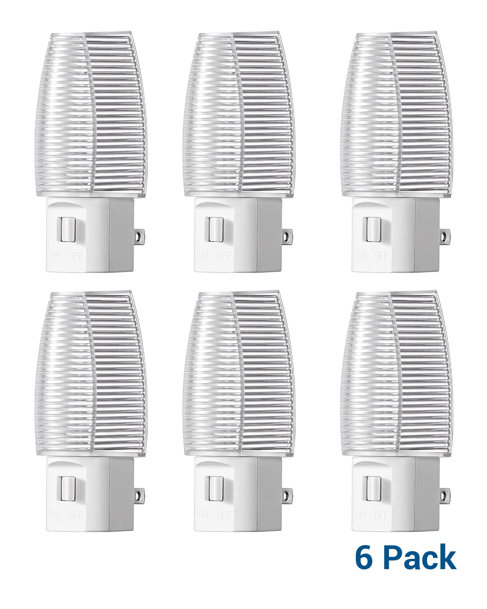 DEWENWILS LED Night Light Plug-In with Switch, Warm White 6-Pack