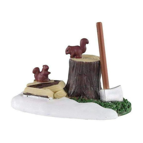 Lemax Village Collection Axe and Logs #04730