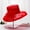 Red, variant on Organza hat ladies flower anti-ultraviolet seaside beach gauze hat sunshade big brim hat/Red