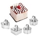 thumbnail image 2 of Molde para mousse en forma de corazón para tartas, de acero inoxidable 430, de 3 pulgadas, redondo, cuadrado, para cortar y hornear, 2 of 5