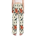 thumbnail image 3 of FORMRS Women's Pajama Pants with Pockets Soft Comfy Loungewear Sleep Bottom, Sizes S-2XL, Large Red Floral Pattern, 3 of 8