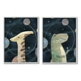 thumbnail image 4 of Stupell Industries Kids' Astronaut Dinosaurs Fantasy Planet Reptiles Deep Blue, 16 x 20, Design by Ziwei Li, 4 of 5