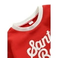 thumbnail image 4 of Okbabeha Babies Christmas Romper, Red Letters Print Long Sleeve One-piece, 4 of 6