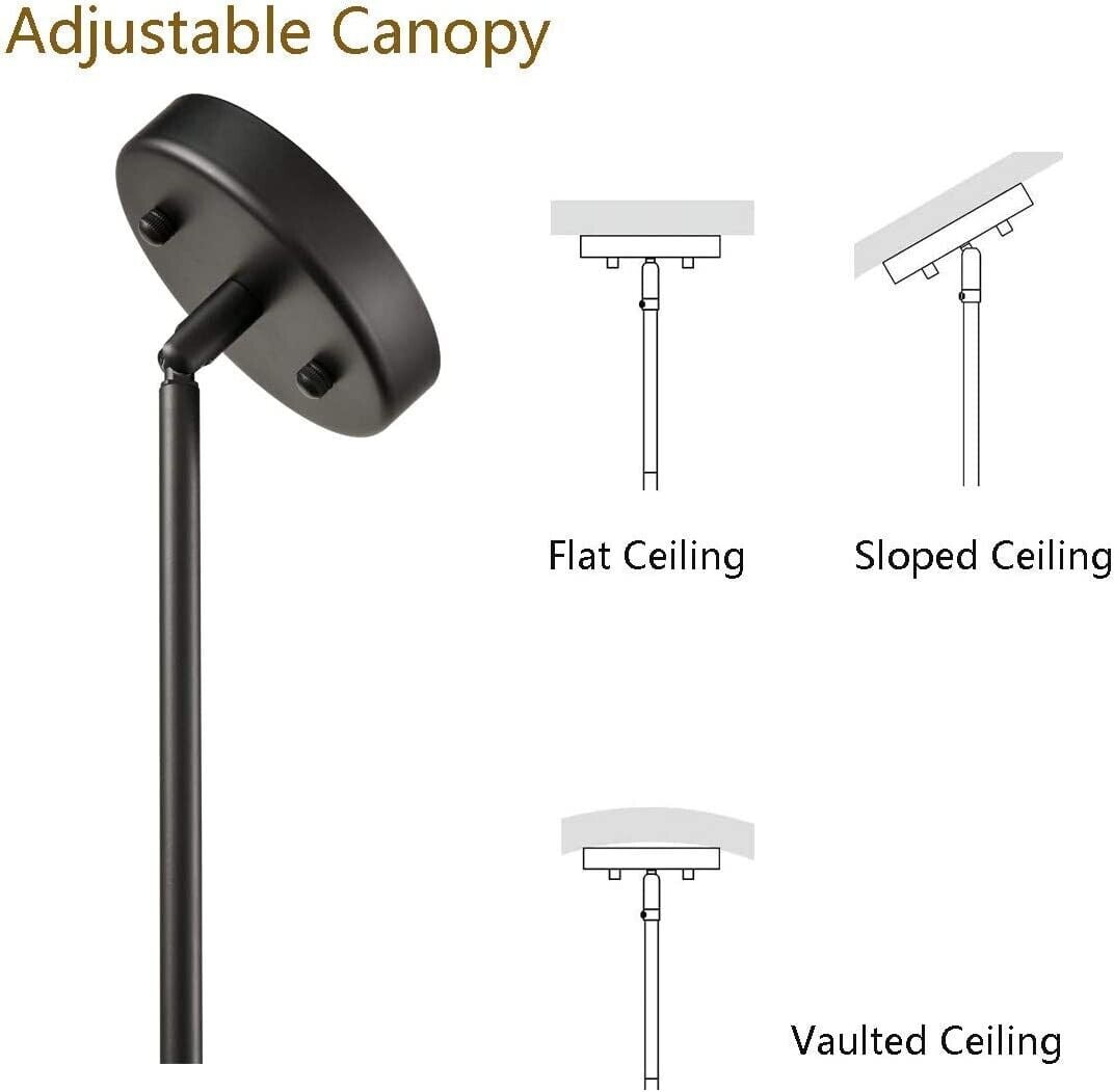 Modern Schoolhouse Pendant Light Fixtures Black Hanging Light Milky Glass