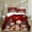 White, variant on 3pcs Christmas Snowman Family Duvet Cover, Holiday Winter Snow Decor Bedding Sets, Soft Microfiber Red Bedroom Quilt with Pillowcases for Xmas Season Home Decoration 1 Duvet Cover 2 Pillowcases