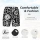 thumbnail image 3 of Fotbe Metallic Gears Traje de Baño para Hombre – Shorts de Natación de Secado Rápido con Forro y Bolsillos-Medium, 3 of 6