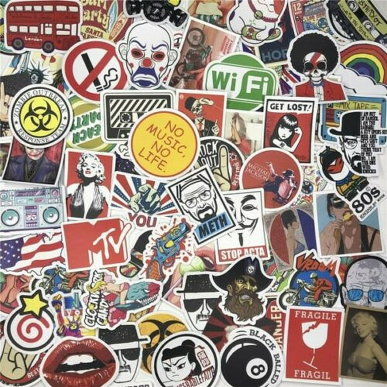 100 Skateboard Stickers bomb Vinyl Laptop Luggage Decals Dope Sticker Lot  cool