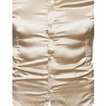 thumbnail image 4 of Men‘s Silk Satin Long Sleeve Shirt Ruffled Vintage Wedding Tuxedo Shirts, 4 of 5