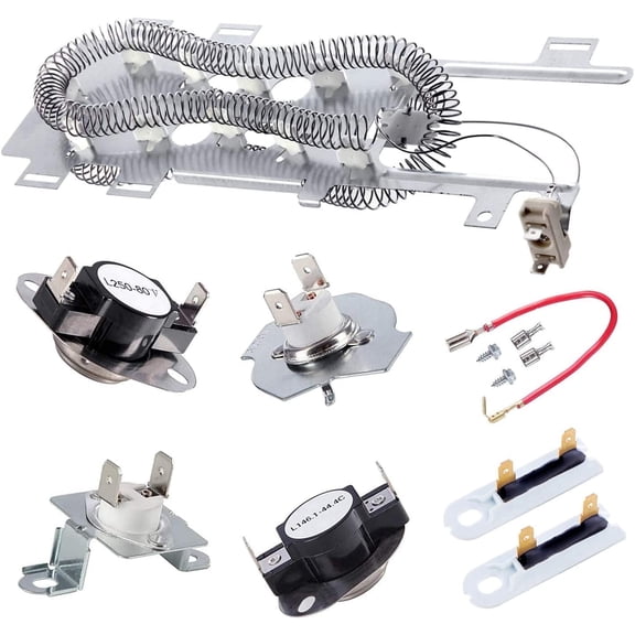 UPGRADED 8544771 Dryer Heating Element, 279816 Thermostat Cut Off,279973 3392519 Dryer Thermal Fuse Compatible with maytag, kenmore,Whirlpool and More