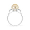 thumbnail image 2 of ANGARA Golden South Sea Cultured Pearl Ring with Trio Diamonds in 14K White Gold for Women | June Birthstone, Birthday, Anniversary, Jewelry Gift for Women | Pearl Ring, 2 of 8