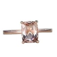 thumbnail image 1 of 4 Carat 10mm Cushion Pink Solitaire Morganite Engagement Ring Diamond Moissanite 10K rose gold, 1 of 6