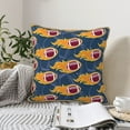thumbnail image 6 of KLL Burning Rugby Balls Decorative Throw Pillow Covers Velvet Soft for Couch Sofa Bedroom Living Room Outdoor - 20"x20", 6 of 8
