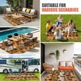 thumbnail image 3 of Yellow Brown Outdoor Rug 6x9 Ft, Non Slip Washable Area Rug, Farmhouse Dog Paw Vintage Patio Rugs Carpet Runner, Large Floor Mat for Indoor/Outdoor Deck Porch Camping, 3 of 8