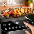 thumbnail image 2 of Kismile 5 Quart Borosilicate Glass Air Fryer, Transparent Basket, Black, 2 of 10