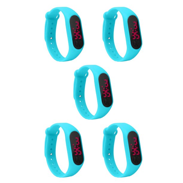 Sidaley Nueva pantalla LED, reloj de Digital fino para niños, de Fitness para estudiantes, suministros deportivos para niños y niñas Type2 NO2