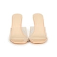 thumbnail image 4 of Women's Square Toe Open Toe Clear Vamp Transparent Architectural Heel 20615, 4 of 6
