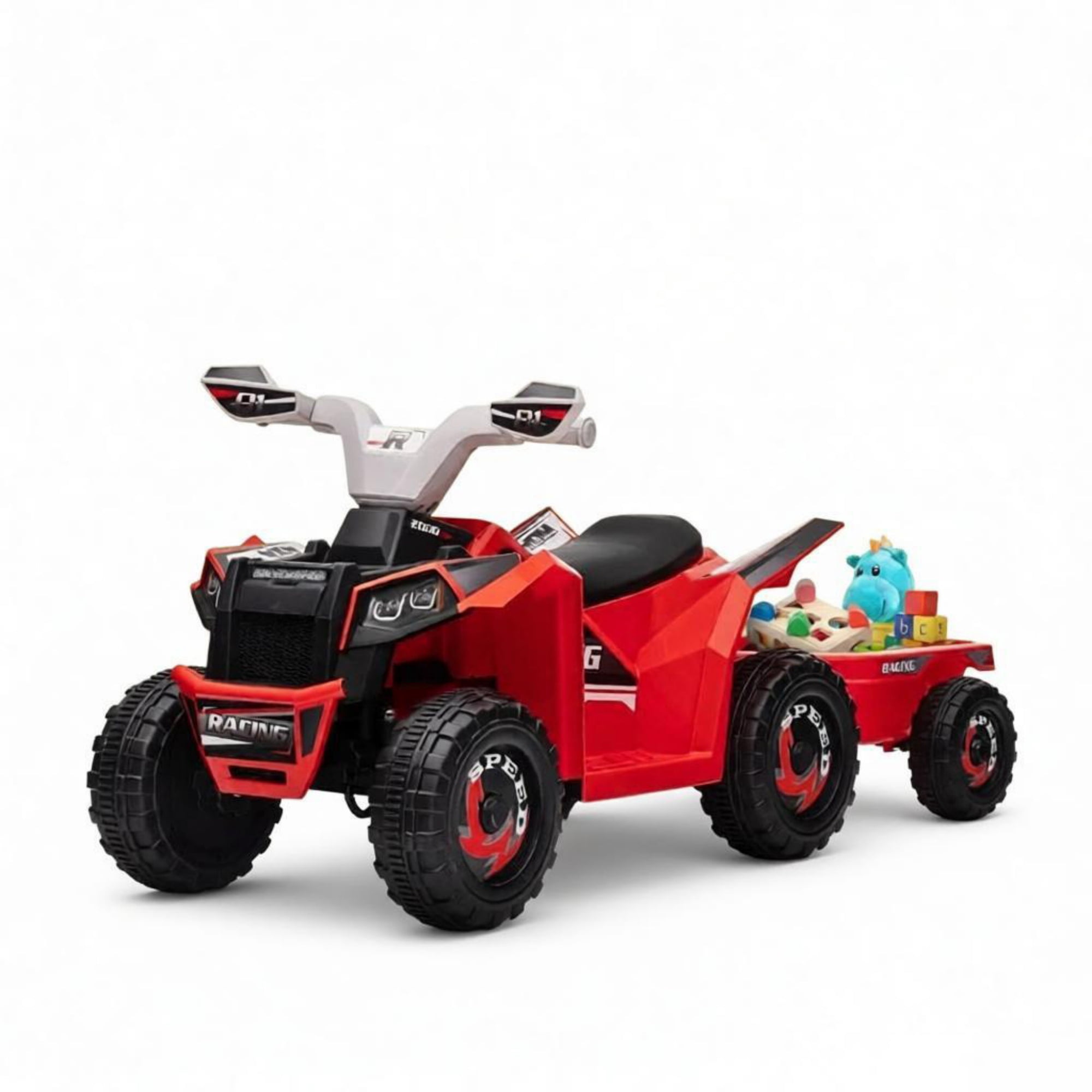 6V Kids Electric Car, Forward & Reverse, Wear-Resistant Wheels, for 1.5-3 Years Old, Red
