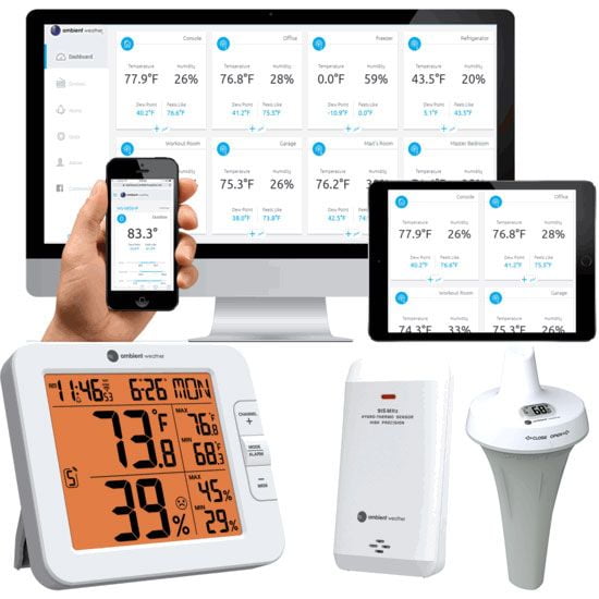 Ambient Weather WS84823107 7Channel WiFi Remote Monitoring Weather