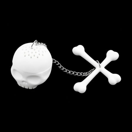New Arrival Cool Silicone T-Bones Bones Skull Infuser Loose Leaf Tea Strainer Filter Diffuser Free Shipping Brand New