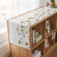 thumbnail image 6 of White Spring Floral 36 Inch Table Runner, Watercolor Daisy Vintage Flower Farmhouse Dresser Scarf Cotton & Linen Tablerunner for Dining/Kitchen Island/Holiday Party Décor Small 13" x 36", 6 of 9