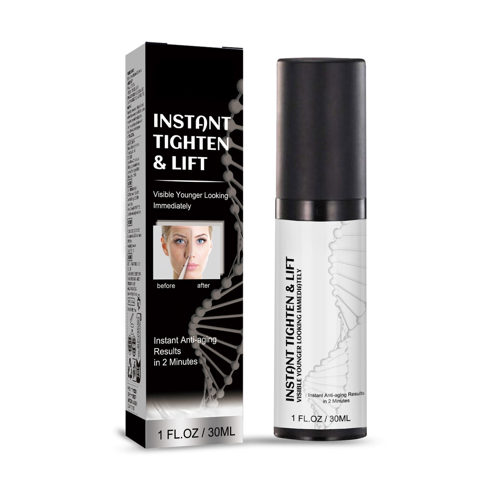 Alvantor Instant Tighten Lift Face Serum with Hyaluronic Acid & Vitamin C, 1 fl oz
