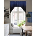 thumbnail image 4 of Navy Blue Black Ombre Swag Valances for Windows, Small Curtains Drapes, Modern Abstract Striped Gradient Kitchen Window Curtains Over Sink Window Treatment Valance for Bedroom/Bathroom 56"x36", 4 of 5