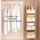 thumbnail image 4 of Organizador colgante para clóset Homsorout de 4 niveles, color beige, 4 of 8