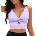 thumbnail image 1 of Hauts de Bikini pour Femmes, Hauts de Maillot de Bain à devant Torsadé, Hauts de Maillot Rehausseur, Haut de Maillot de Bain Confortable, Soutien-Gorge de Sport, Haut Tankini Rétro, 1 of 7