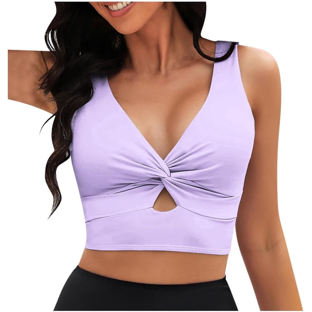 Hauts de Bikini pour Femmes, Hauts de Maillot de Bain à devant Torsadé, Hauts de Maillot Rehausseur, Haut de Maillot de Bain Confortable, Soutien-Gorge de Sport, Haut Tankini Rétro