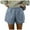 C-Light Blue121, variant on DHFJKG Women's Shorts Summer Casual Beach Bottoms High Waisted Plaid Side Button Elastic Waist Loose Fit Loungewear Shorts Stylish Trousers