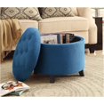 thumbnail image 2 of Pemberly Row Pouf Rond en Bleu, 2 of 4