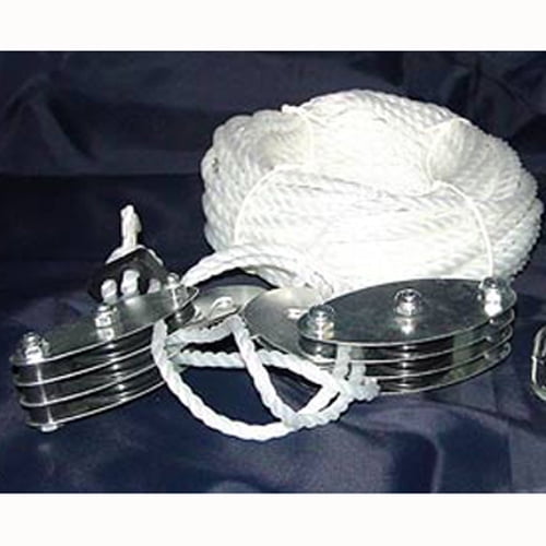 Heavy Duty Rope Pulley Hoist Block & Tackle Set Tools