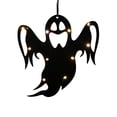 thumbnail image 1 of Halloween Pendant Witch Spider Ghost Cobweb LED Light Decor Hanging Pendant Create Spooky Atmosphere Haunted House Decor Photo Prop Style A One Size, 1 of 13