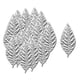 thumbnail image 2 of 100 hojas artificiales de plantas tropicales, hojas de palma para fiesta Luau hawaiana Plata, 2 of 9