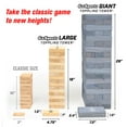thumbnail image 6 of GoSports Toppling Tower - Giant Wooden Stacking Game - Stacks Up to 5 ft - Gray Wood Stain, 6 of 6