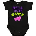 thumbnail image 3 of Inktastic Best Lil Sister Ever Girls Baby Bodysuit, 3 of 5