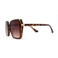 thumbnail image 4 of Womens Metal Bridge Oversize Rectangle Butterfly Diva Sunglasses Tortoise Brown, 4 of 4