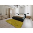 thumbnail image 5 of Ahgly Company Machine Washable Indoor Round Transitional Dark Yellow Green Area Rugs, 6' Round, 5 of 7