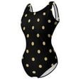 thumbnail image 3 of Gold Dot Print Swimsuit Polka Dots Swimwear One-Piece Beach Custom Bodysuit Sleeveless Monokini Wom Push Up Sexy Beach Outfits, 3 of 7