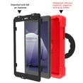 thumbnail image 6 of Dteck Shockproof Case For Samsung Galaxy Tab A 8.0 2019 Model SM-T290 SM-T295 w/ PET Screen Cover, 3 Layer Full-Body Hybrid Rugged Protection Case 360 Degree Rotating Kickstand Handle Cover, Red/Black, 6 of 8