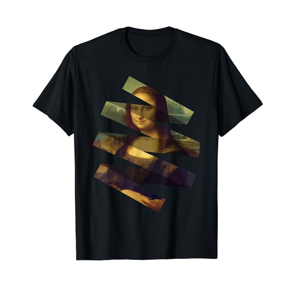 Pop Art Mona Lisa sliced Street Art Leonardo Da Vinci T-Shirt