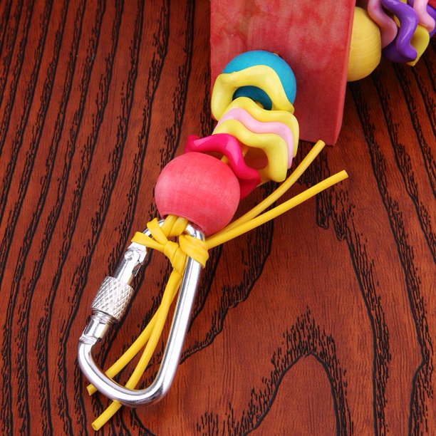 Juguete acrílico para pájaros, bola masticable para loros, bloques de madera, adornos de jaula, columpio, juguetes para mascotas Tmvgtek Para estrenar