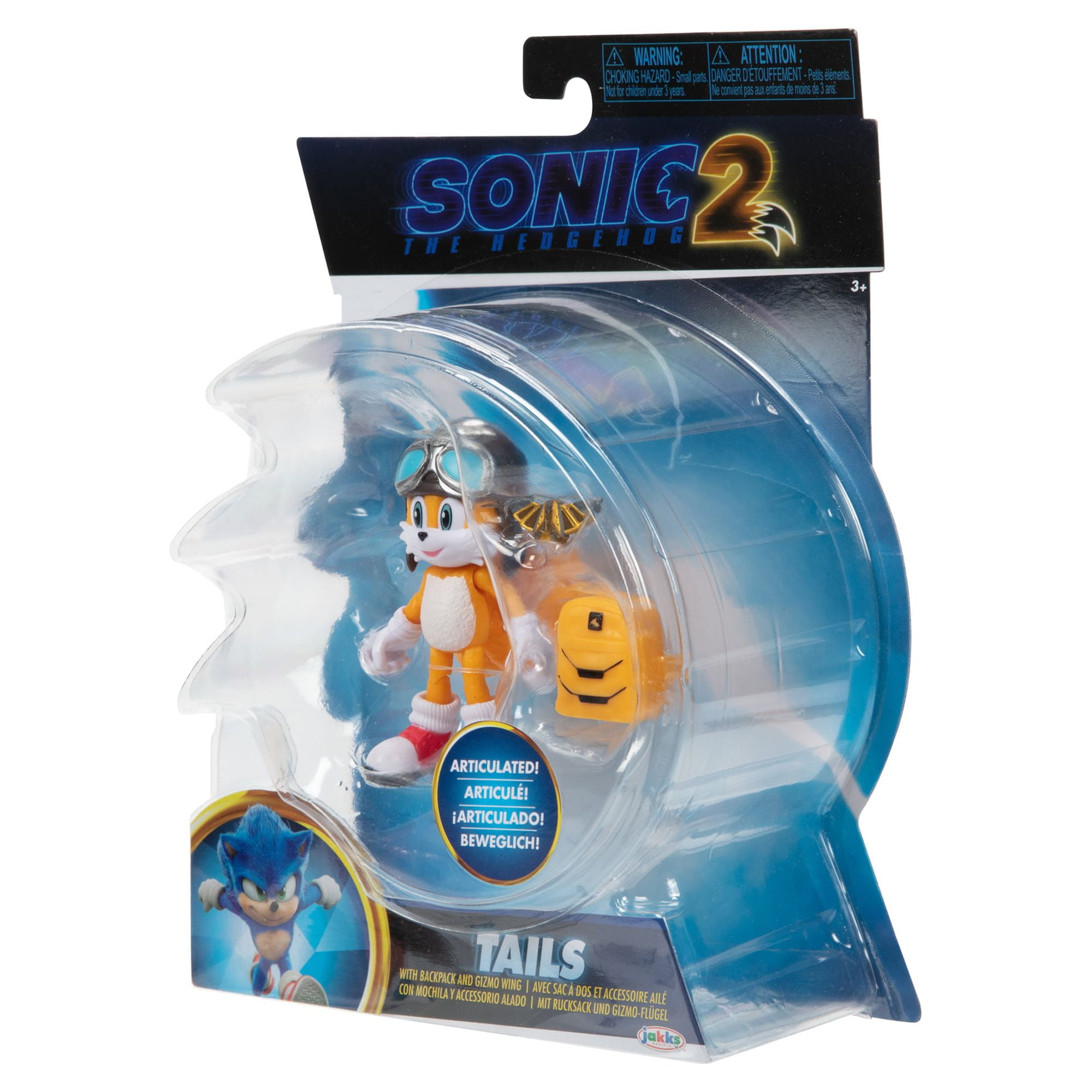 2022 Sonic The Hedgehog 2 Movie Tails 4” Action Figure Sonic 2 192995412712