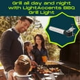 thumbnail image 5 of LIGHTACCENTS Barbecue Grill Light, Battery Operated LED BBQ Grill Light, Aluminum Clamp, Adjustable 180 Degrees, 10 LED Bulbs, Perfect for Outdoor Kitchen, 5 of 11